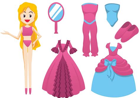 Barbie Doll Vector Elements 90986 Vector Art at Vecteezy