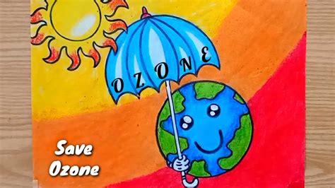 World Ozone Day Drawing Easy | Save Ozone Drawing Making | World Ozone Day Poster | Ozone Awareness