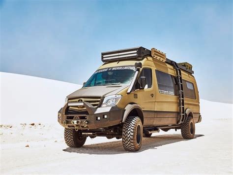 A Mercedes-Benz Sprinter was turned into an off-grid overlander camper van for a couple and ...