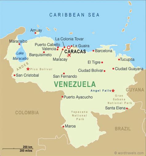 Map Of Venezuela States And Cities - Printable Map