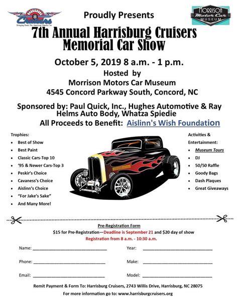 7th Annual Harrisburg Cruisers Memorial Car Show - Charlotte Car Shows