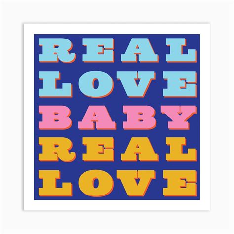 Real Love Baby Real Love Art Print Art Print by Bored At Work Studio - Fy