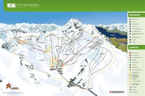 Remarkables 2014 Trail Map Ski And Snowboard, Project Life Travel, Queenstown New Zealand, Ski ...