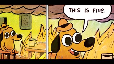 this is fine dog meme origin - Rolf Haven