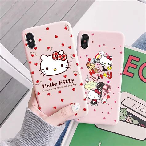 Hello Kitty Cat Cartoon Pink Phone Case - KawaiiMerch.com