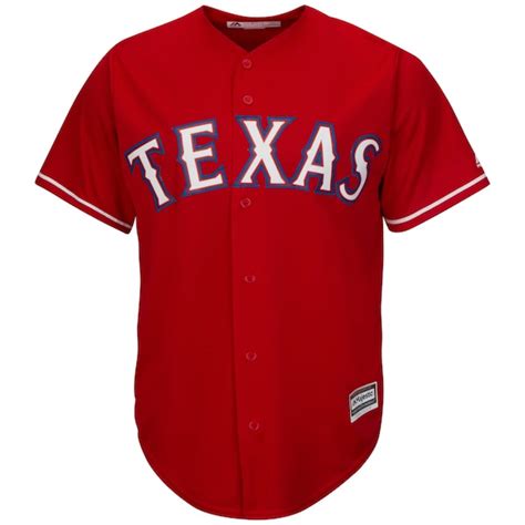 Texas Rangers Majestic Official Cool Base Jersey - Red - Fanatics.com