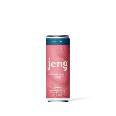 Jeng - Non-Alcoholic Hemp Infused Sparkling Cocktail - Paloma (4 Pack ...