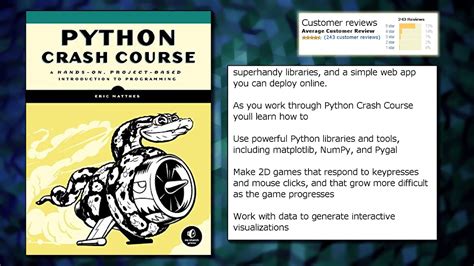 Python Crash Course: A Hands-On, Project-Based Introduction to ...