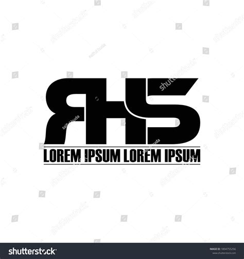 Rhs Letter Monogram Logo Design Vector Stock Vector (Royalty Free ...