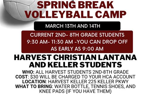 SPRING BREAK VOLLEYBALL CAMP 2023 | HCA Saints