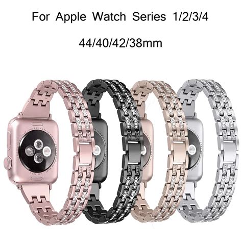 For Apple Watch Band 40mm 44mm 38mm 42mm Women Diamond Strap for Apple ...