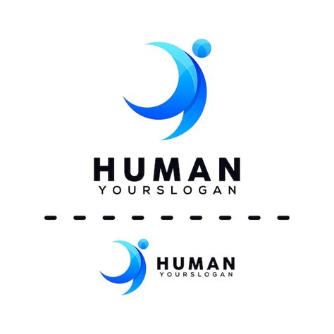 Premium Vector | Human colorful logo design template