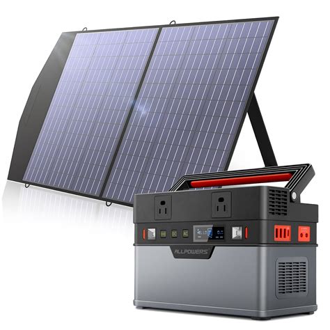 ALLPOWERS Portable Power Station 500W 606Wh/164000mAh with Portable Solar Panel 100W Included ...