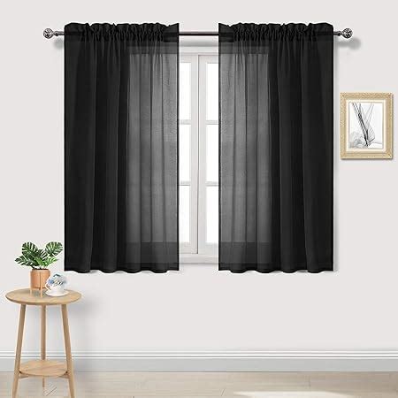 black sheer curtains
