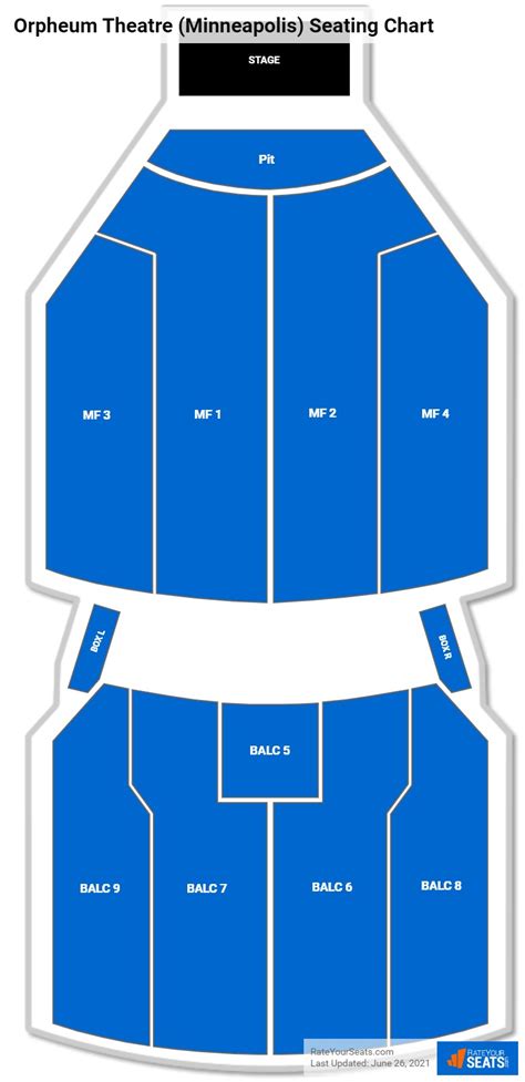 Orpheum Theatre Seating Chart - RateYourSeats.com