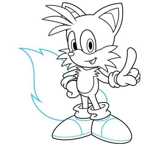 How to Draw Miles Tails Prower from Sonic the Hedgehog - Really Easy ...