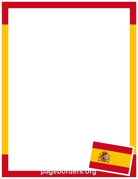 Spanish Flag Border: Clip Art, Page Border, and Vector Graphics ...