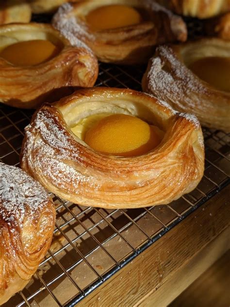 [Homemade] Peach and custard danish pastry : r/food