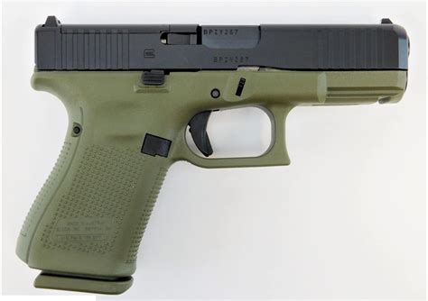 Glock 19 Gen5 MOS FS Battlefield Green 9mm Pistol, Modular Optics System, (3)-15Rd Magazines, 4. ...