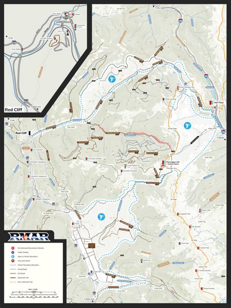 Vail Pass Colorado Timbersled, Snowmobile and Backcountry Ski Map