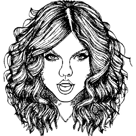 Coloriage Taylor Swift · Creative Fabrica