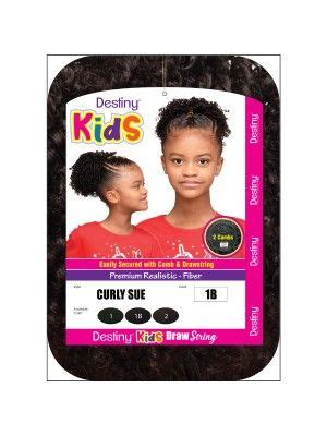 DS Curly Sue Destiny Kids Premium Realistic Fiber Ponytail Beauty Elements