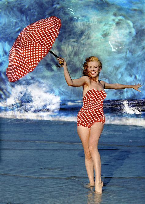 Marilyn Monroe - On The Beach Photograph by Ericamaxine Price