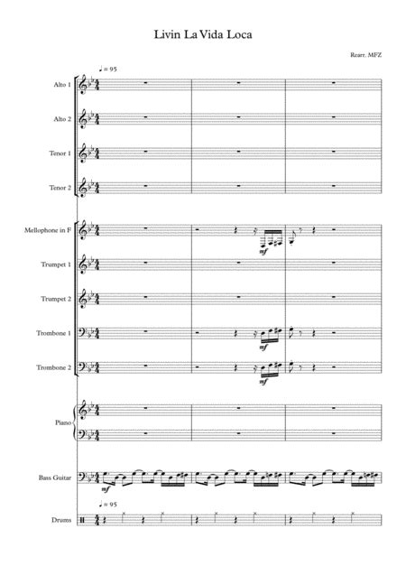 Livin' La Vida Loca (spanish Version) Sheet Music | Ricky Martin | Brass Ensemble