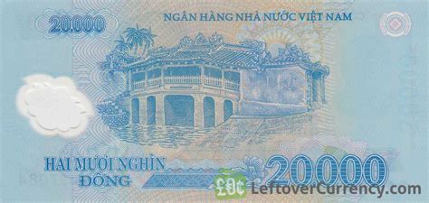 20,000 Vietnamese Dong banknote - Exchange yours for cash today