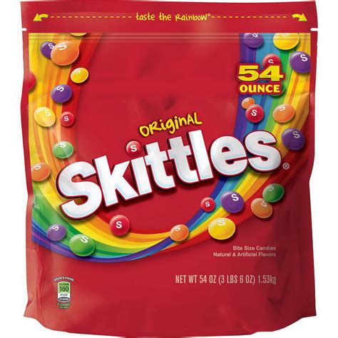 (Price/case)Skittles 24552 Skittles Original Standup Bag 54oz 12/Cs ...