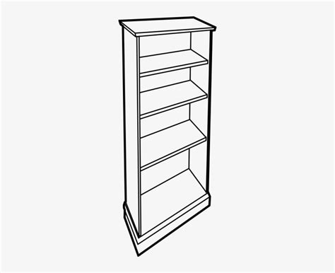 Bookcase Clipart Black And White - Bookshelf Black And White - 240x588 ...