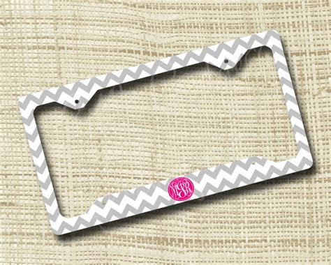 Custom Personalized License Plate Frame Monogrammed License