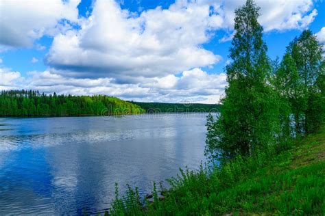 Kemijoki River, in Lapland stock image. Image of blue - 116478287