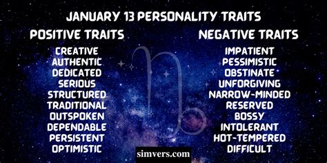 January 13 Zodiac: Birthday, Personality, & More (A Guide)