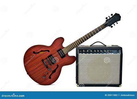 Electric Guitar and Amplifier Stock Photo - Image of music, cabinet ...