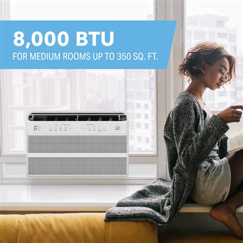 8,000 BTU 115V Energy Star U-Shaped Inverter Window Air Conditioner wi ...