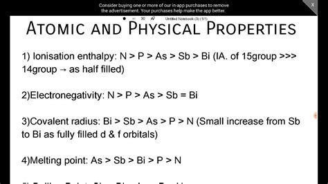 Atomic and Physical Properties of Group 15 Elements - YouTube