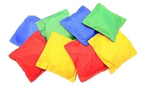 Buy Oojami Nylon Bean Bags Toy Assorted (5 Inches by 5 Inches, 12 Piece ...