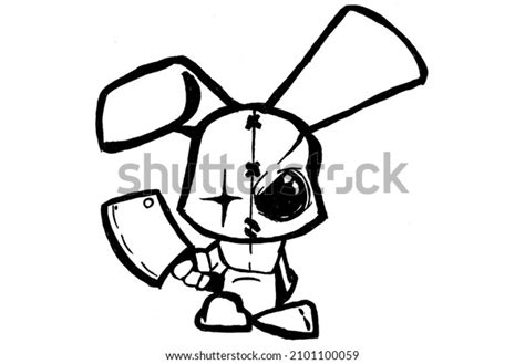 Killer Bunny Character Graffiti Drawing Black Stock Illustration 2101100059 | Shutterstock