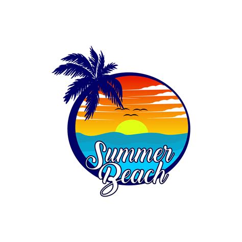 summer beach logo design vector 22243606 Vector Art at Vecteezy