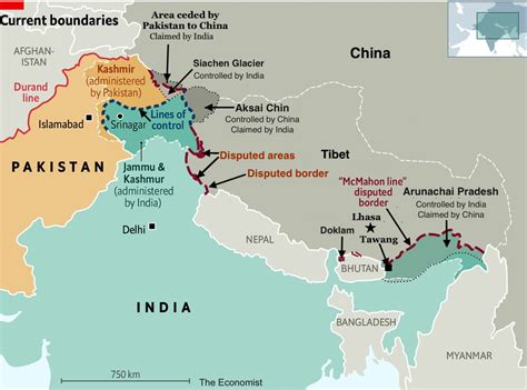 India/China/Pakistan Border Regions and current border disputes - 2020 ...