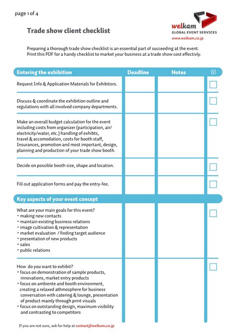 Exhibition Checklist Template - Printable Word Searches