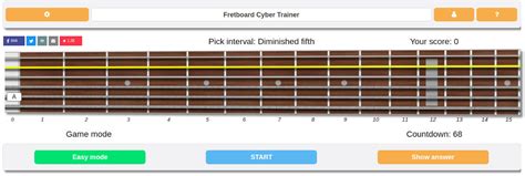 Guitar Fretboard Intervals Exercise Tool