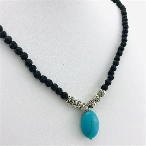 Lava Stone necklace in 2021 | Lava stone necklace, Stone necklace, Necklace