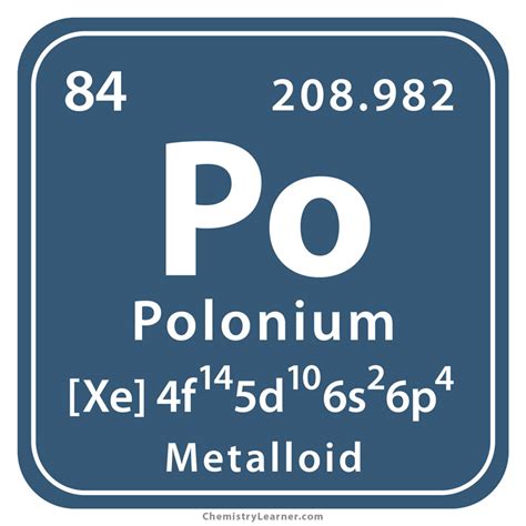 Polonium Facts, Symbol, Discovery, Uses, Poisoning