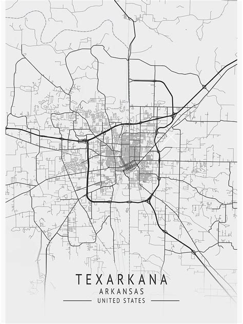 "Texarkana - Arkansas - US Gray City Map" Poster for Sale by ctmapprint | Redbubble