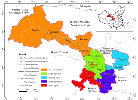 Location map of Gansu Province at China. | Download Scientific Diagram