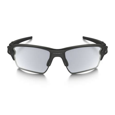 Oakley Flak 2.0 XL Photochromic Sunglasses - Steel Frame/Clear Black Iridium Photocromatic Lens ...