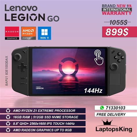 Lenovo Legion Go 8APU1 Handheld Gaming Pc Ryzen Z1 Extreme, 04/25/2024