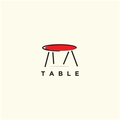 Table logo design for furniture 35136600 Vector Art at Vecteezy